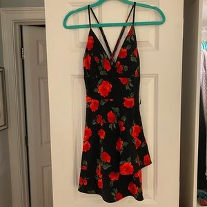 RED FLORAL DRESS FROM MACYS (B DARLIN)
